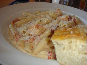 Penne all Vodka with shrimp