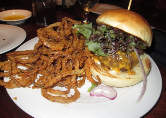 roosterscheeseburgeronionrings